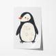 Poster de um pinguim preto e branco, perfeito para decoração de quartos de bebé e crianças. 6